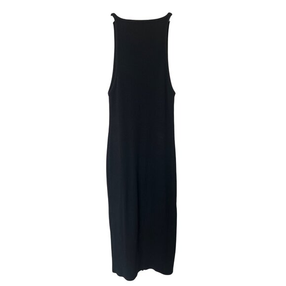 Zara Black Ribbed Knit Midi Dress - Picture 3 of 4